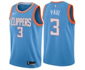 Men's Nike Los Angeles Clippers #3 Chris Paul Swingman Blue NBA Jersey - City Edition