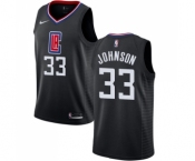 Men's Nike Los Angeles Clippers #33 Wesley Johnson Swingman Black Alternate NBA Jersey Statement Edition