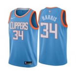 Men's Nike Los Angeles Clippers #34 Tobias Harris Swingman Blue NBA Jersey - City Edition