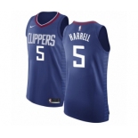 Men's Nike Los Angeles Clippers #5 Montrezl Harrell Authentic Blue NBA Jersey - Icon Edition