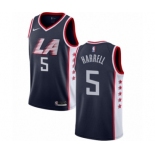 Men's Nike Los Angeles Clippers #5 Montrezl Harrell Authentic Navy Blue NBA Jersey - City Edition