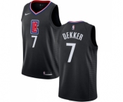 Men's Nike Los Angeles Clippers #7 Sam Dekker Swingman Black Alternate NBA Jersey Statement Edition