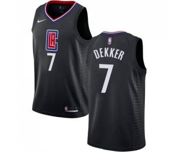 Men's Nike Los Angeles Clippers #7 Sam Dekker Swingman Black Alternate NBA Jersey Statement Edition