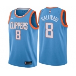 Men's Nike Los Angeles Clippers #8 Danilo Gallinari Swingman Blue NBA Jersey - City Edition