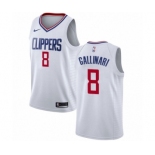 Men's Nike Los Angeles Clippers #8 Danilo Gallinari Swingman White NBA Jersey - Association Edition