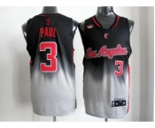 nba los angeles clippers #3 paul black-grey