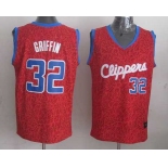 nba los angeles clippers #32 griffin red leopard print[2014 new]