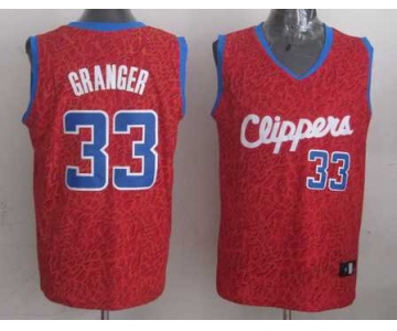 nba los angeles clippers #33 granger red leopard print[2014 new]