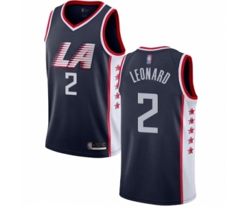 Women's Los Angeles Clippers #2 Kawhi Leonard Swingman Navy Blue Basketball Jersey - City Edition