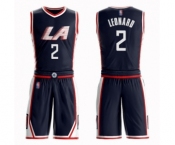 Women's Los Angeles Clippers #2 Kawhi Leonard Swingman Navy Blue Basketball Suit Jersey - City Edition