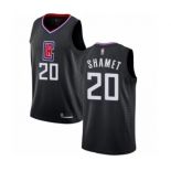 Women's Los Angeles Clippers #20 Landry Shamet Swingman Black Basketball Jersey Statement Edition