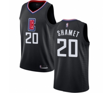 Women's Los Angeles Clippers #20 Landry Shamet Swingman Black Basketball Jersey Statement Edition