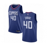 Women's Los Angeles Clippers #40 Ivica Zubac Authentic Blue Basketball Jersey - Icon Edition