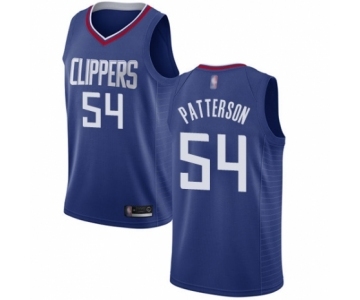 Women's Los Angeles Clippers #54 Patrick Patterson Authentic Blue Basketball Jersey - Icon Edition