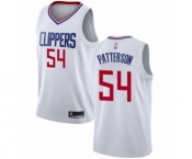 Women's Los Angeles Clippers #54 Patrick Patterson Authentic White Basketball Jersey - Association Edition