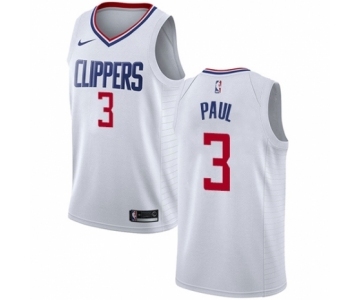 Women's Nike Los Angeles Clippers #3 Chris Paul Authentic White NBA Jersey - Association Edition