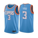 Women's Nike Los Angeles Clippers #3 Chris Paul Swingman Blue NBA Jersey - City Edition