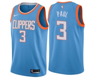 Women's Nike Los Angeles Clippers #3 Chris Paul Swingman Blue NBA Jersey - City Edition