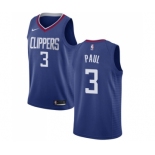 Women's Nike Los Angeles Clippers #3 Chris Paul Swingman Blue Road NBA Jersey - Icon Edition