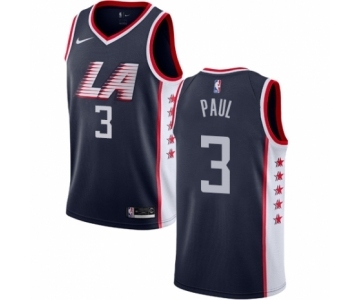 Women's Nike Los Angeles Clippers #3 Chris Paul Swingman Navy Blue NBA Jersey - City Edition