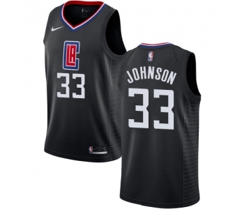 Women's Nike Los Angeles Clippers #33 Wesley Johnson Swingman Black Alternate NBA Jersey Statement Edition