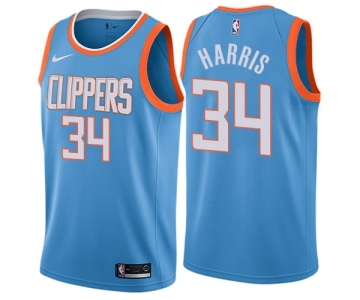 Women's Nike Los Angeles Clippers #34 Tobias Harris Swingman Blue NBA Jersey - City Edition