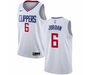 Women's Nike Los Angeles Clippers #6 DeAndre Jordan Authentic White NBA Jersey - Association Edition