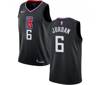 Women's Nike Los Angeles Clippers #6 DeAndre Jordan Swingman Black Alternate NBA Jersey Statement Edition