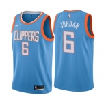 Women's Nike Los Angeles Clippers #6 DeAndre Jordan Swingman Blue NBA Jersey - City Edition