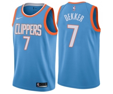 Women's Nike Los Angeles Clippers #7 Sam Dekker Swingman Blue NBA Jersey - City Edition