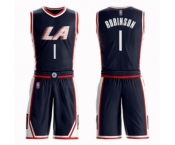 Youth Los Angeles Clippers #1 Jerome Robinson Swingman Navy Blue Basketball Suit Jersey - City Edition