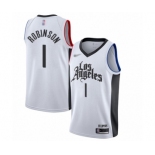 Youth Los Angeles Clippers #1 Jerome Robinson Swingman White Basketball Jersey - 2019-20 City Edition