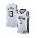 Youth Los Angeles Clippers #13 Paul George Swingman White Basketball Jersey - 2019-20 City Edition