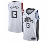 Youth Los Angeles Clippers #13 Paul George Swingman White Basketball Jersey - 2019-20 City Edition