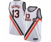 Youth Los Angeles Clippers #13 Paul George Swingman White Hardwood Classics Finished Basketball Jersey