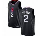 Youth Los Angeles Clippers #2 Kawhi Leonard Swingman Black Basketball Jersey Statement Edition