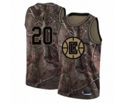 Youth Los Angeles Clippers #20 Landry Shamet Swingman Camo Realtree Collection Basketball Jersey