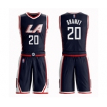 Youth Los Angeles Clippers #20 Landry Shamet Swingman Navy Blue Basketball Suit Jersey - City Edition