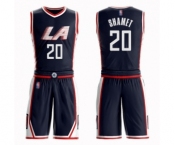 Youth Los Angeles Clippers #20 Landry Shamet Swingman Navy Blue Basketball Suit Jersey - City Edition