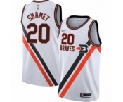 Youth Los Angeles Clippers #20 Landry Shamet Swingman White Hardwood Classics Finished Basketball Jersey