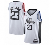 Youth Los Angeles Clippers #23 Lou Williams Swingman White Basketball Jersey - 2019-20 City Edition