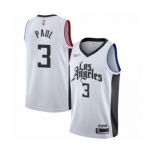 Youth Los Angeles Clippers #3 Chris Paul Swingman White Basketball Jersey - 2019-20 City Edition