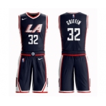 Youth Los Angeles Clippers #32 Blake Griffin Swingman Navy Blue Basketball Suit Jersey - City Edition