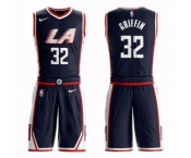 Youth Los Angeles Clippers #32 Blake Griffin Swingman Navy Blue Basketball Suit Jersey - City Edition