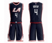 Youth Los Angeles Clippers #4 JaMychal Green Swingman Navy Blue Basketball Suit Jersey - City Edition