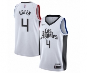 Youth Los Angeles Clippers #4 JaMychal Green Swingman White Basketball Jersey - 2019-20 City Edition