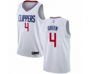 Youth Los Angeles Clippers #4 JaMychal Green Swingman White Basketball Jersey - Association Edition