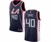 Youth Los Angeles Clippers #40 Ivica Zubac Swingman Navy Blue Basketball Jersey - City Edition