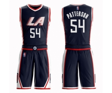 Youth Los Angeles Clippers #54 Patrick Patterson Swingman Navy Blue Basketball Suit Jersey - City Edition