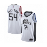 Youth Los Angeles Clippers #54 Patrick Patterson Swingman White Basketball Jersey - 2019-20 City Edition